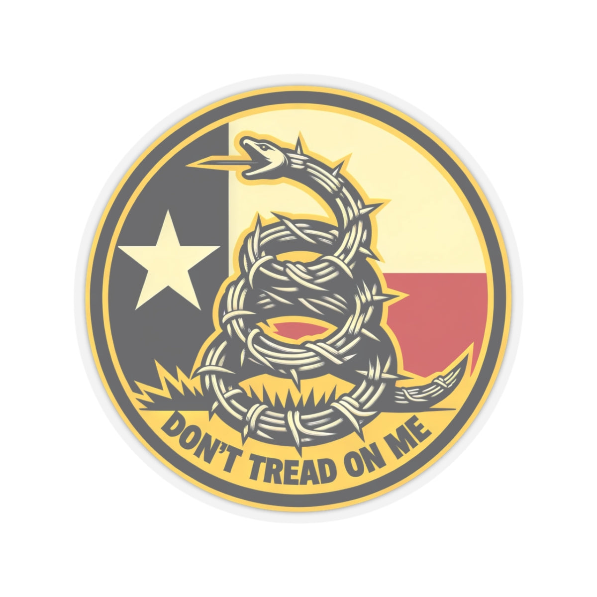 Don't Tread on Me - Texas Kiss-Cut Stickers